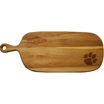 Clemson Tigers Personalized Acacia Paddle Serving Board