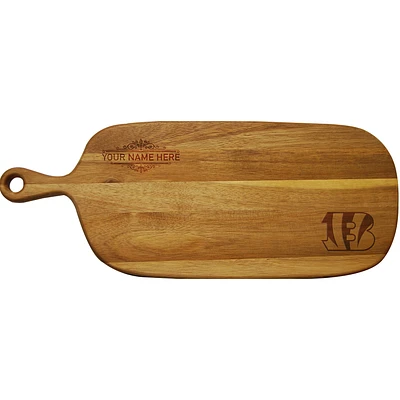 Cincinnati Bengals Personalized Acacia Paddle Serving Board