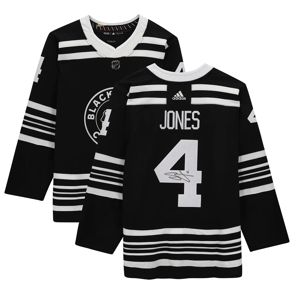 Seth Jones Black Chicago Blackhawks Autographed adidas Alternate Authentic Jersey