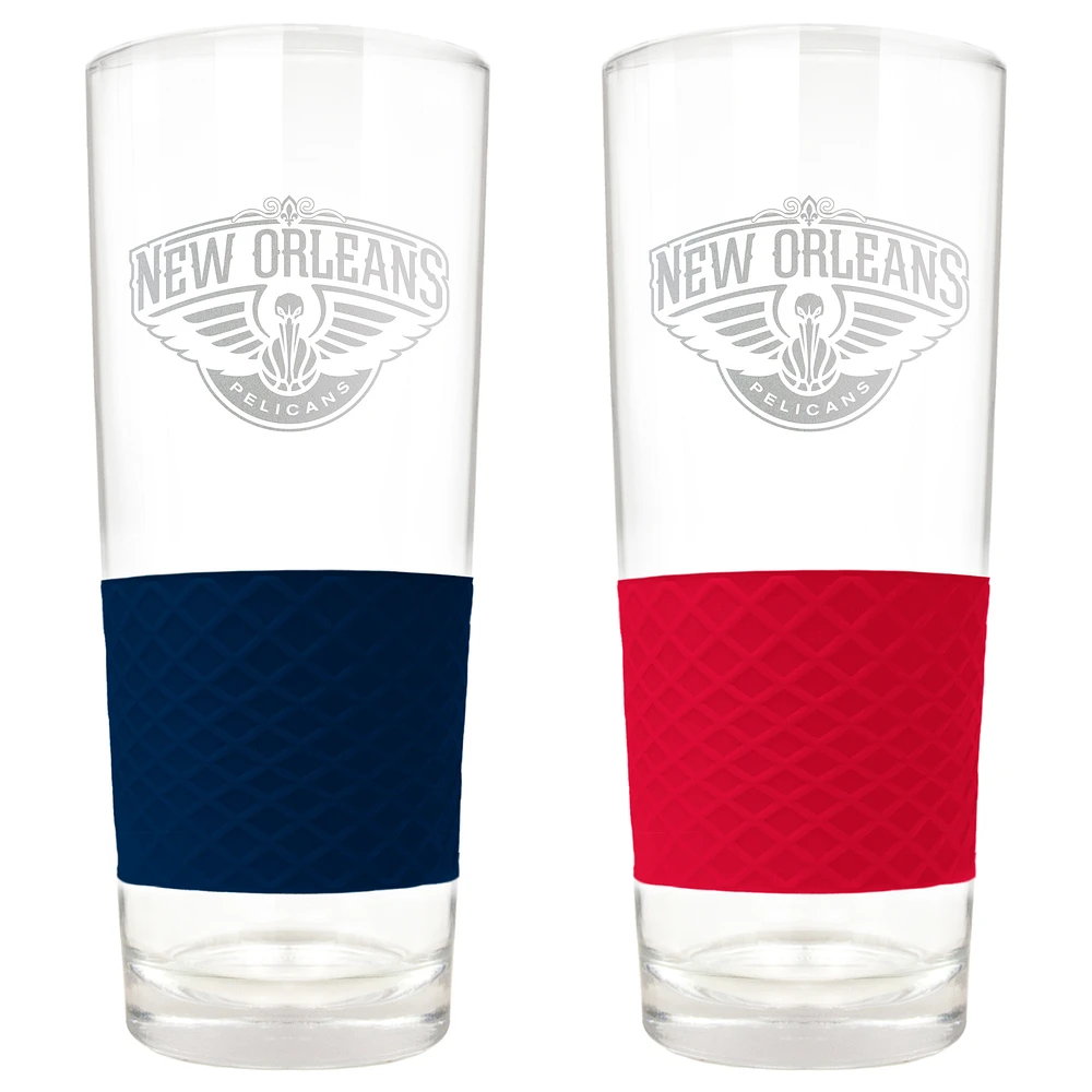 New Orleans Pelicans 22oz. Logo Score Pint Glass Two-Piece Set