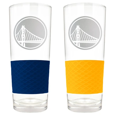 Golden State Warriors 22oz. Logo Score Pint Glass Two-Piece Set
