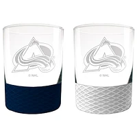 Colorado Avalanche 14oz. Commissioner Rocks Glass Two-Piece Set