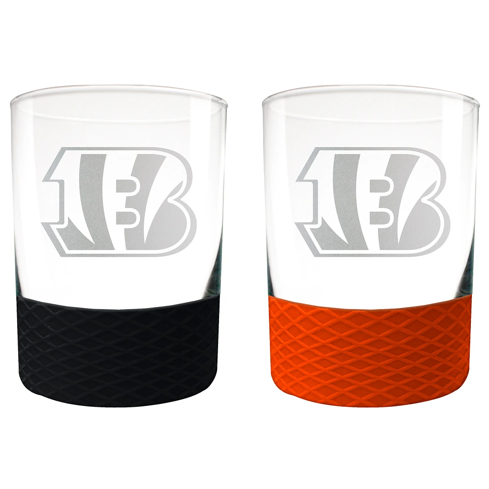 Cincinnati Bengals 14oz. Commissioner Rocks Glass Two-Piece Set