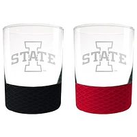 Iowa State Cyclones 14oz. Commissioner Rocks Glass Two-Piece Set
