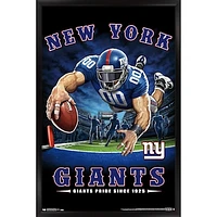 New York Giants 24.25'' x 35.75'' Framed Mascot Endzone Poster