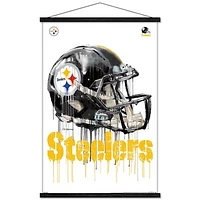 Pittsburgh Steelers 22.4'' x 34'' Magnetic Framed Helmet Poster