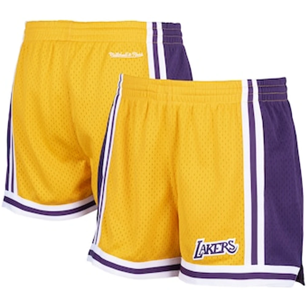 Women's Mitchell & Ness Gold Los Angeles Lakers Jump Shot Shorts