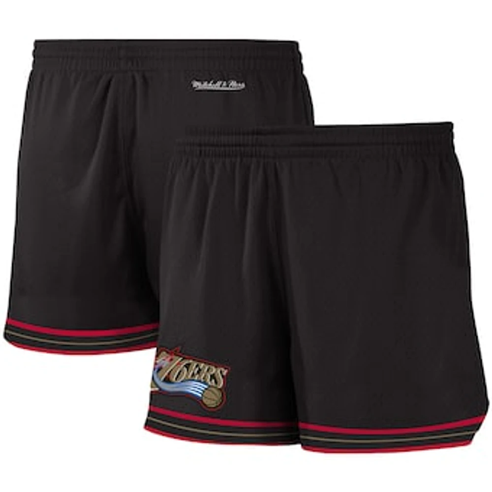 Women's Mitchell & Ness Black Philadelphia 76ers Jump Shot Shorts