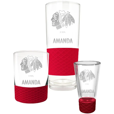 Chicago Blackhawks 3-Piece Personalized Homegating Drinkware Set