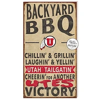 Utah Utes 11'' x 20'' Indoor/Outdoor BBQ Sign