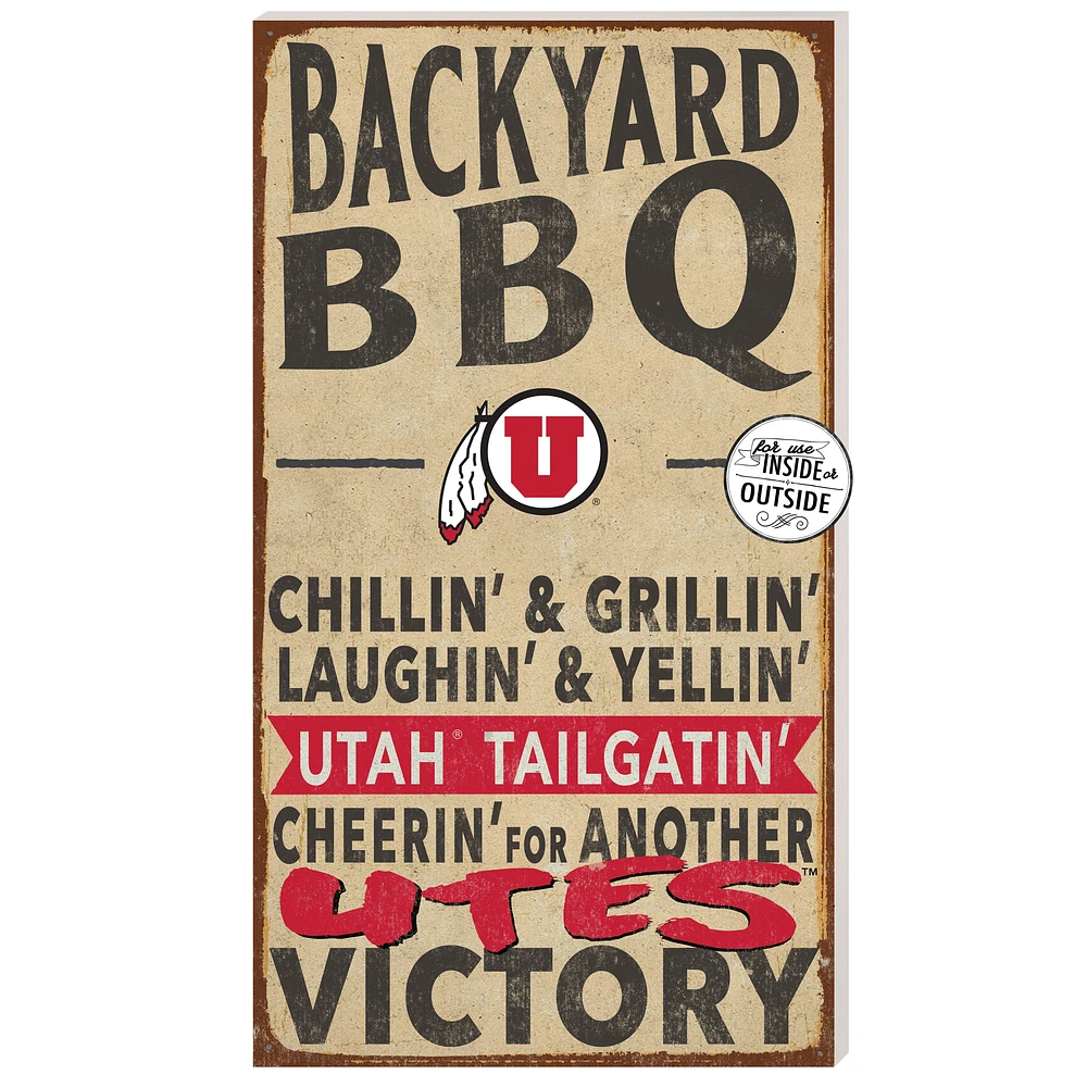 Utah Utes 11'' x 20'' Indoor/Outdoor BBQ Sign