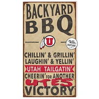 Utah Utes 11'' x 20'' Indoor/Outdoor BBQ Sign