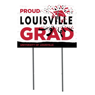 Louisville Cardinals 18'' x 24'' Proud Grad Yard Sign