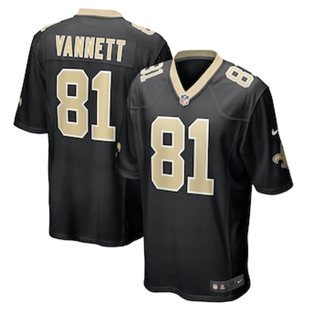 Men's Nike Nick Vannett Black New Orleans Saints Game Jersey