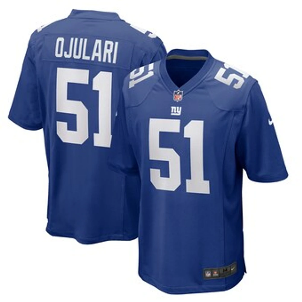 Men's Nike Azeez Ojulari Royal New York Giants Game Player Jersey