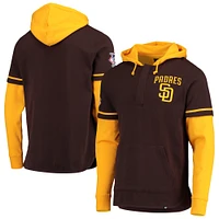 Men's '47 Brown/Gold San Diego Padres Shortstop Pullover Hoodie