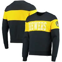 Men's '47 Navy Milwaukee Brewers Interstate Pullover Sweatshirt