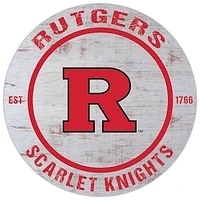 Rutgers Scarlet Knights 20'' x 20'' Indoor/Outdoor Weathered Circle Sign