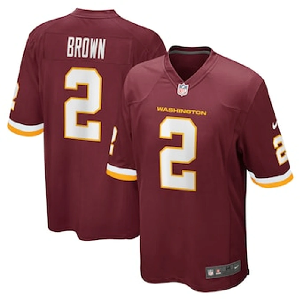 Men's Nike Dyami Brown Burgundy Washington Football Team Game Jersey