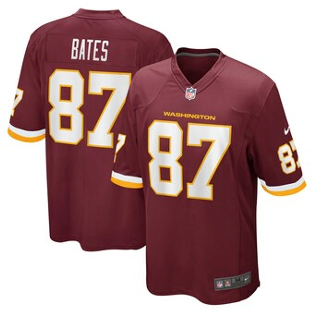 Men's Nike John Bates Burgundy Washington Football Team Game Jersey