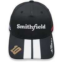 Men's Stewart-Haas Racing Team Collection Black/White Aric Almirola Smithfield Uniform Adjustable Hat