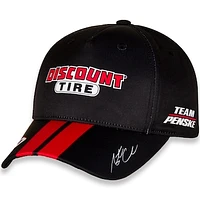 Men's Team Penske Black/Red Austin Cindric Discount Tire Uniform Adjustable Hat