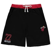 Men's Jimmy Butler Black Miami Heat Big & Tall French Terry Name & Number Shorts