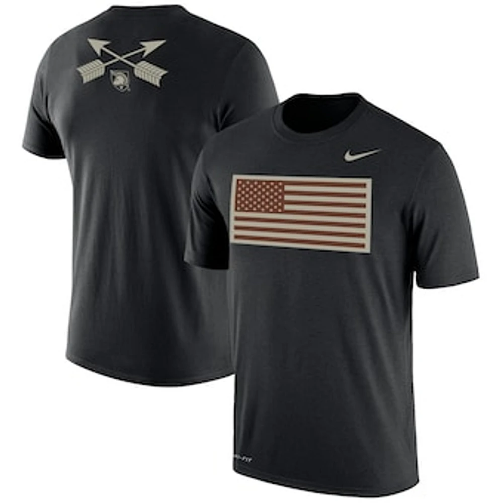 Men's Nike Black Army Black Knights Rivalry Flag 2-Hit Performance T-Shirt