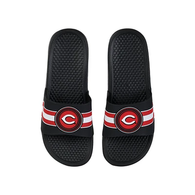 FOCO Cincinnati Reds Stripe Raised Slide Sandals