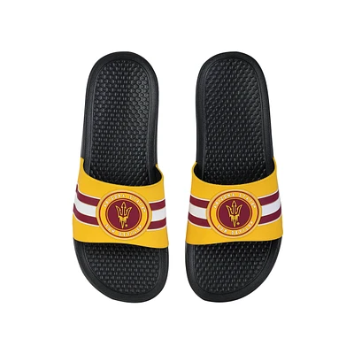 FOCO Arizona State Sun Devils Stripe Raised Slide Sandals