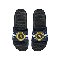 FOCO West Virginia Mountaineers Stripe Raised Slide Sandals