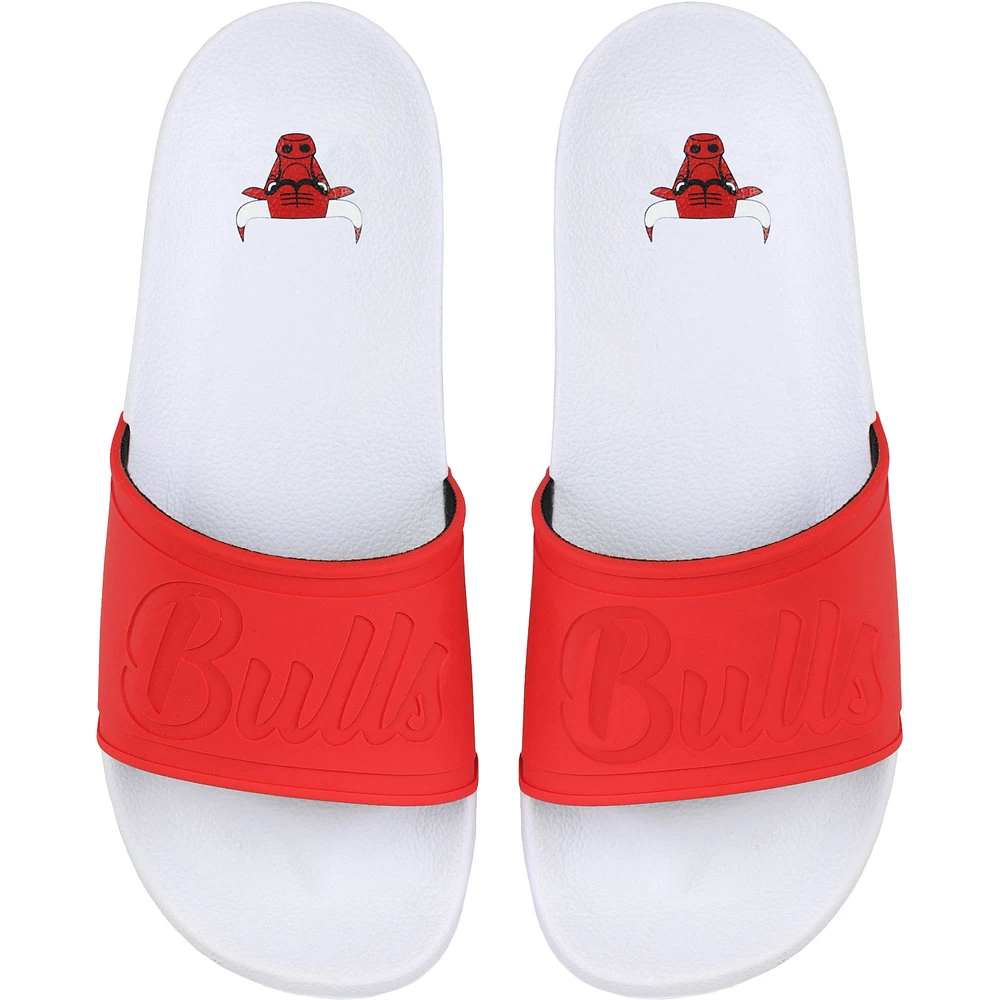 Women's FOCO Chicago Bulls Script Wordmark Slide Sandals