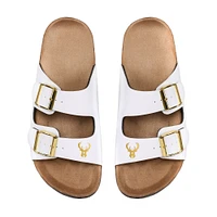 Women's FOCO Milwaukee Bucks Double-Buckle Sandals