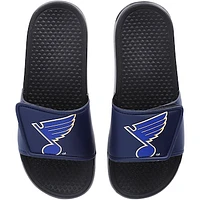 Youth FOCO St. Louis Blues Colorblock Big Logo Legacy Slide Sandals