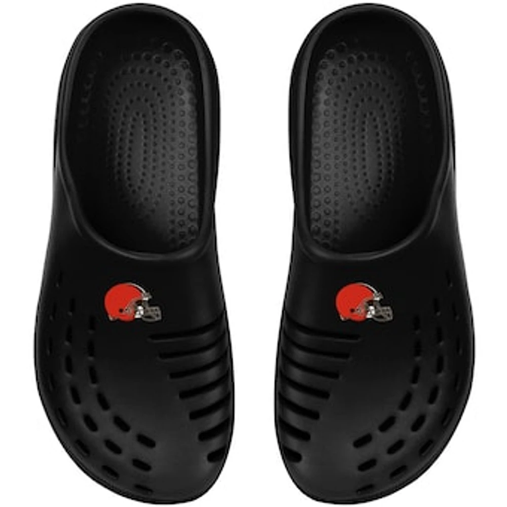 Youth FOCO Black Cleveland Browns Sunny Day Clogs