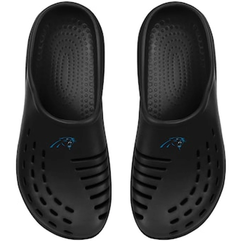 Youth FOCO Black Carolina Panthers Sunny Day Clogs