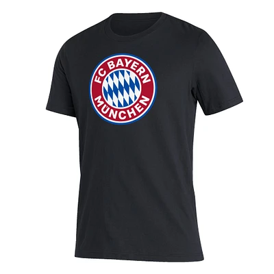 Men's adidas Black Bayern Munich Three-Stripe T-Shirt