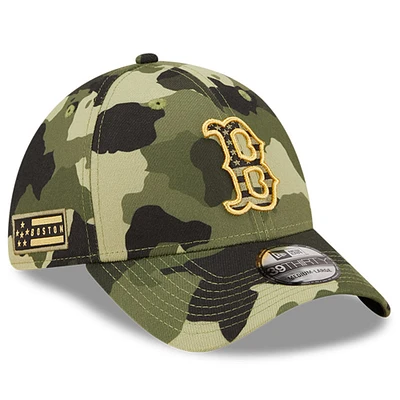 Men's New Era Camo Boston Red Sox 2022 Armed Forces Day 39THIRTY Flex Hat