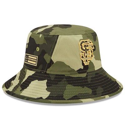 Men's New Era Camo San Francisco Giants 2022 Armed Forces Day Bucket Hat