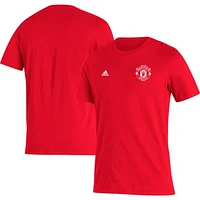 Men's adidas Red Manchester United Crest T-Shirt