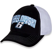 Women's Checkered Flag Black/White Name & Number Adjustable Hat