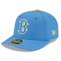 Men's New Era Light Blue Boston Red Sox City Connect Low Profile 59FIFTY Fitted Hat