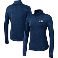 Women's Under Armour Navy Navy Midshipmen Vent Space-Dye Performance Quarter-Zip Jacket