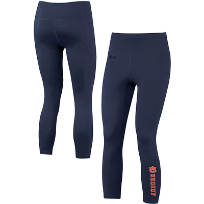 Women's Under Armour Navy Auburn Tigers Motion Performance Ankle-Cropped Leggings