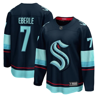 Men's Fanatics Jordan Eberle Navy Seattle Kraken Home Breakaway Player Jersey