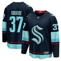 Men's Fanatics Yanni Gourde Deep Sea Blue Seattle Kraken Home Breakaway Player Jersey