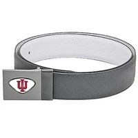 Gray Indiana Hoosiers Reversible Leather Belt