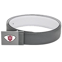 Gray Indiana Hoosiers Reversible Leather Belt