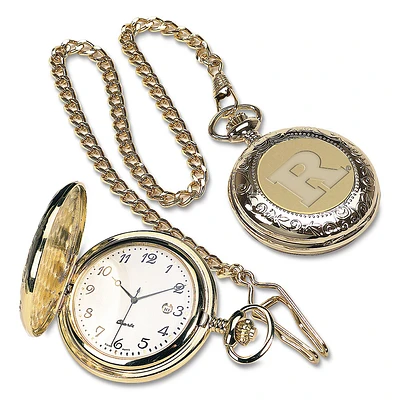 Gold Rutgers Scarlet Knights Pocket Watch