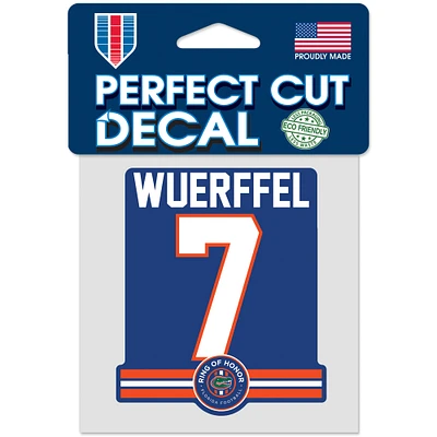 WinCraft Danny Wuerffel Florida Gators 4" x 4" Ring of Honor Perfect Cut Decal